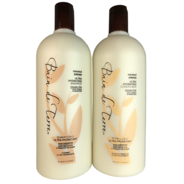 Bain de Terre COCONUT PAPAYA Shampoo & Conditioner- Duo 33.8 oz